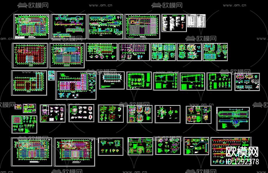 混凝土车间建筑cad施工图下载（渲染图10）