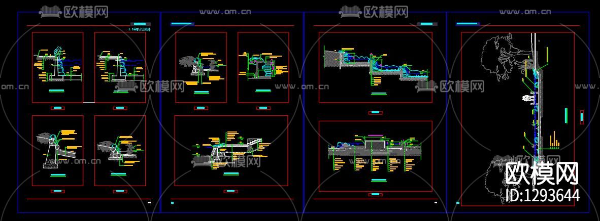 园林水景cad施工图下载（渲染图8）