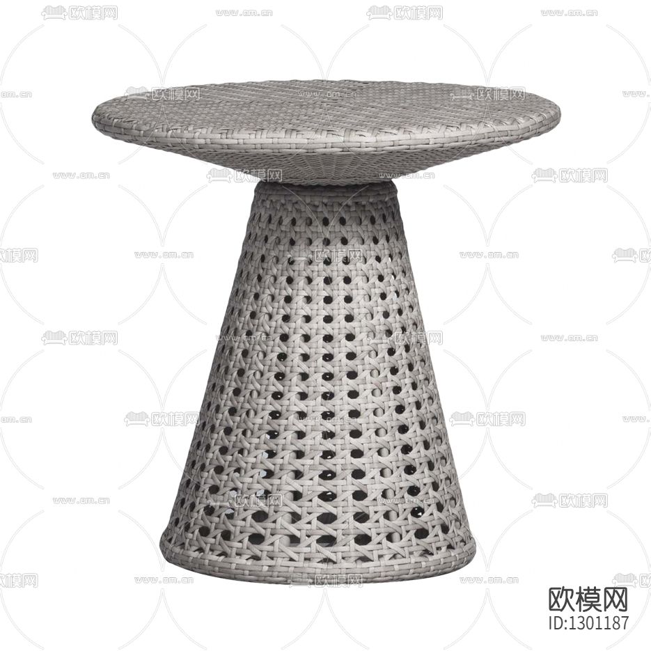 现代简约编织圆几