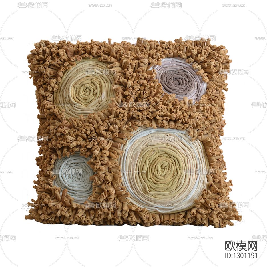 北欧绒毛仿年轮抱枕下载