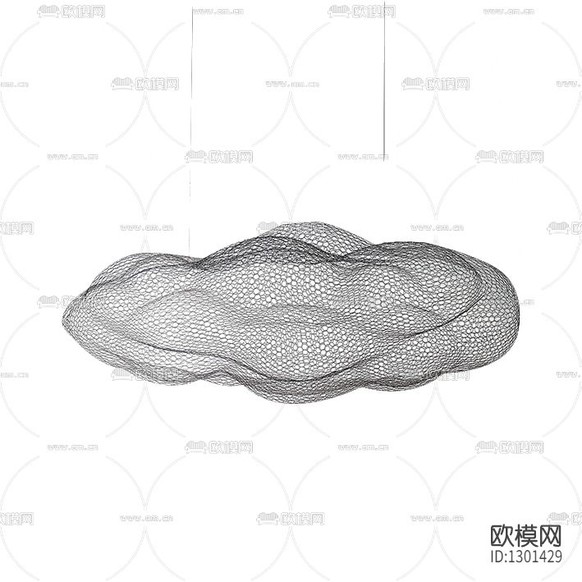 现代简约金属仿云朵吊灯下载