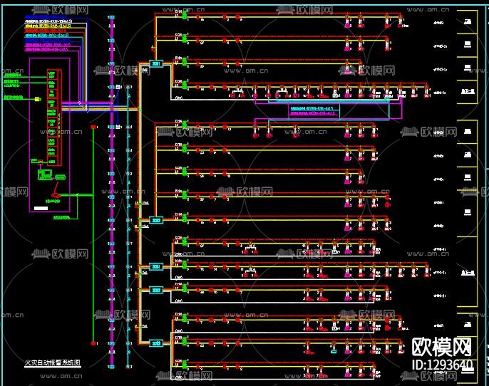小学弱电智能化系统图节点大样下载（渲染图5）