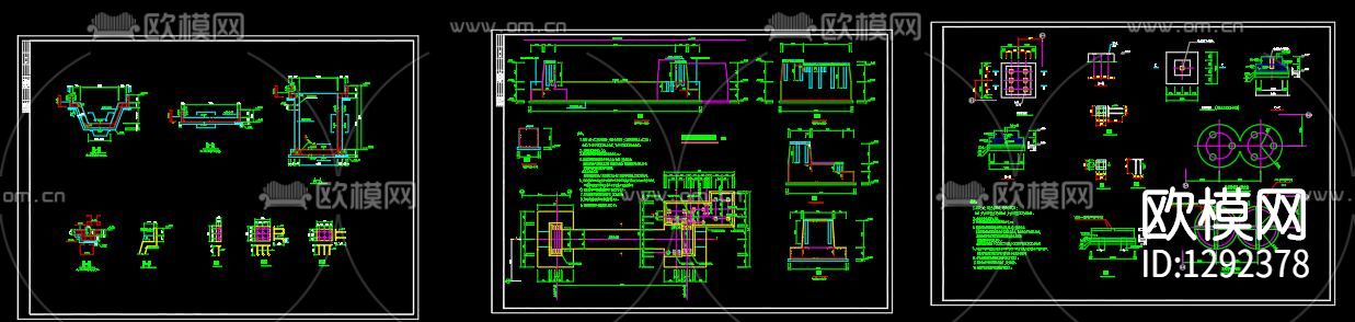 混凝土车间建筑cad施工图下载（渲染图6）