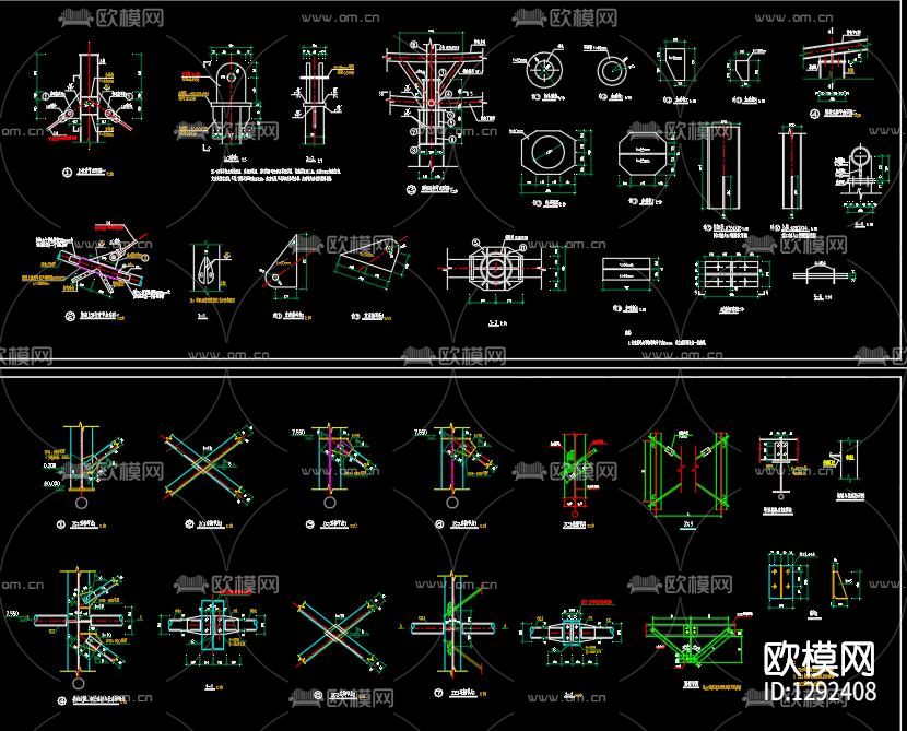 仓库钢结构节点大样下载（渲染图5）