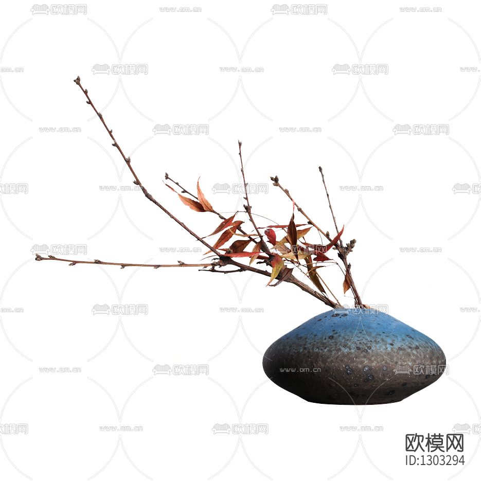 新中式粗陶摆放花艺下载