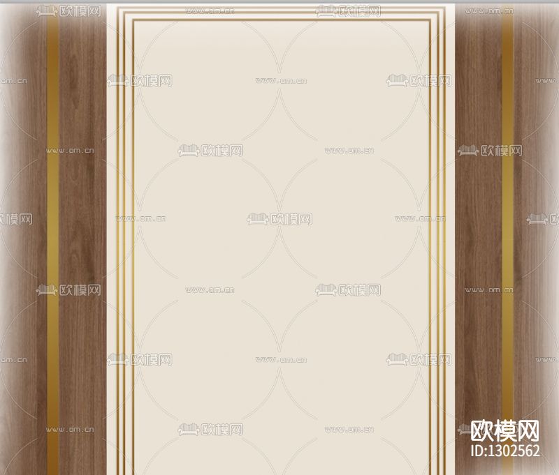 新中式简约不锈钢木饰面背景墙下载