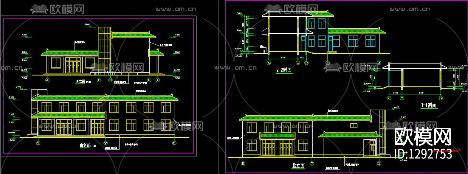 殡仪馆总图cad施工图下载（渲染图8）