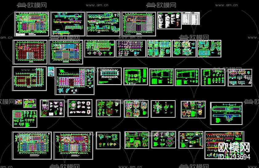 混凝土车间cad施工图下载（渲染图10）