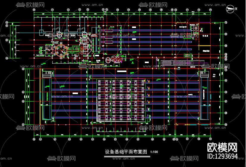 混凝土车间cad施工图下载（渲染图8）