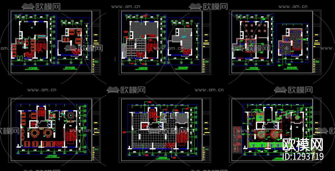 中餐厅cad施工图