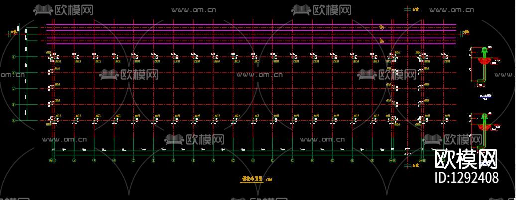 仓库钢结构节点大样下载（渲染图4）
