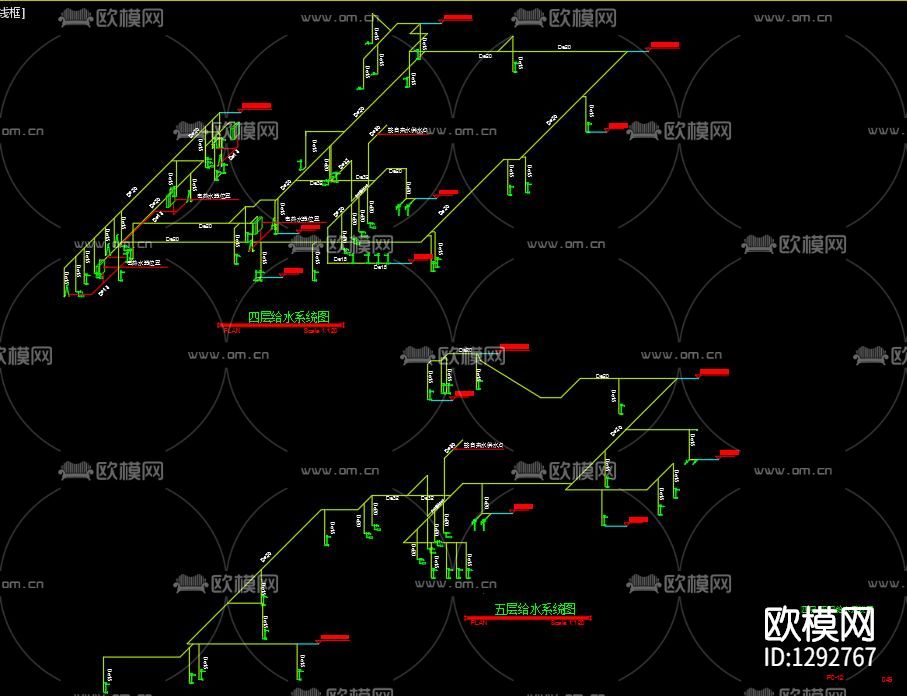 某社区诊所电气cad施工图下载（渲染图8）