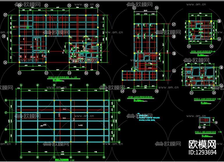 混凝土车间cad施工图下载（渲染图2）