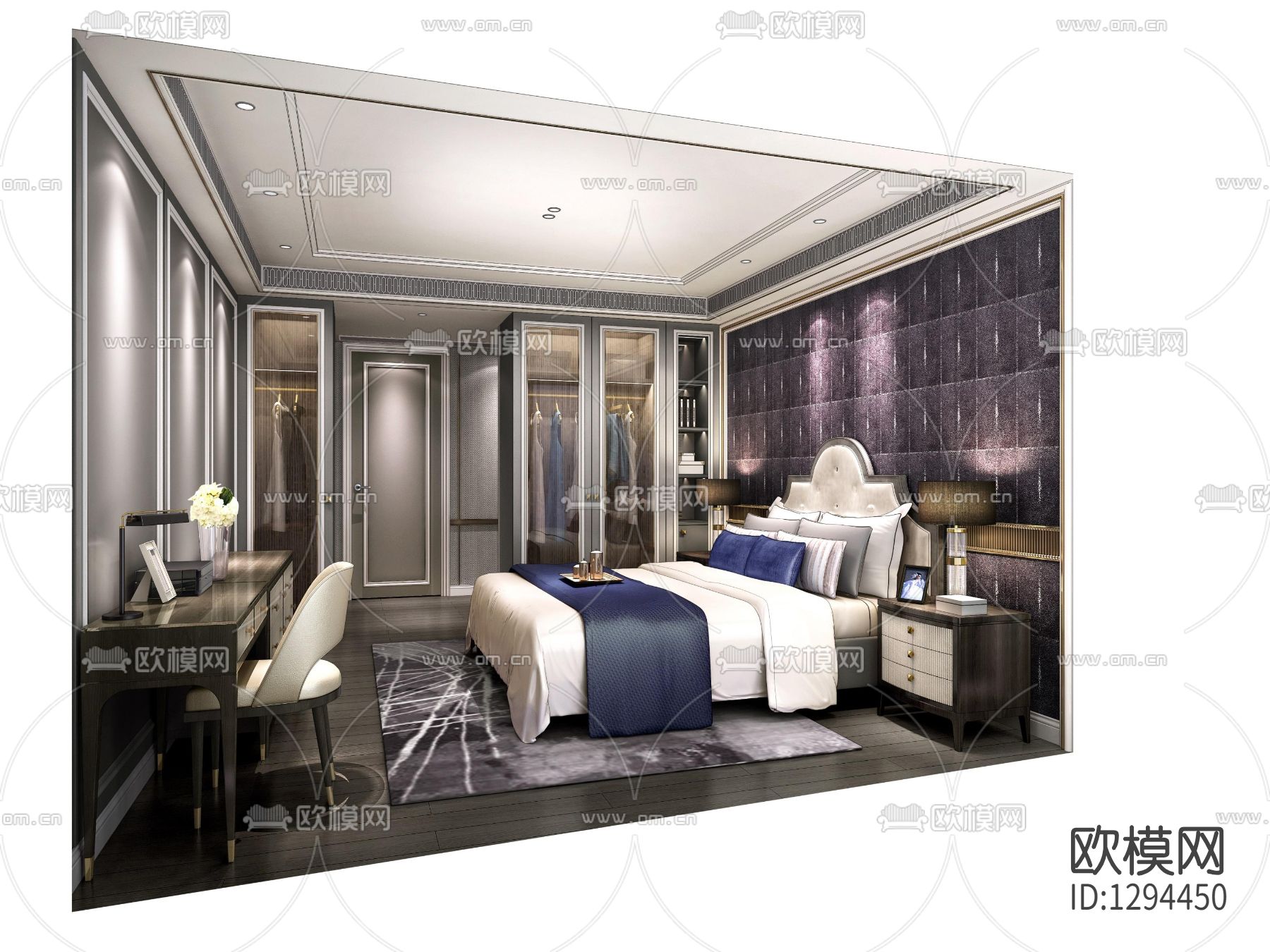 别墅样板间CAD施工图下载（渲染图8）