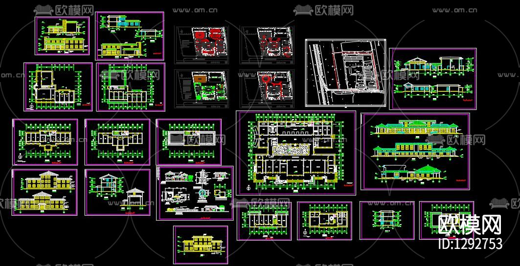 殡仪馆总图cad施工图下载（渲染图10）