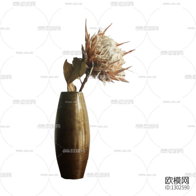 新中式简约铜胎漆艺花瓶花艺下载