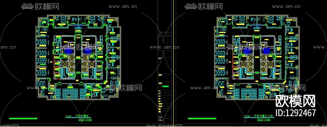 办公空间cad施工图