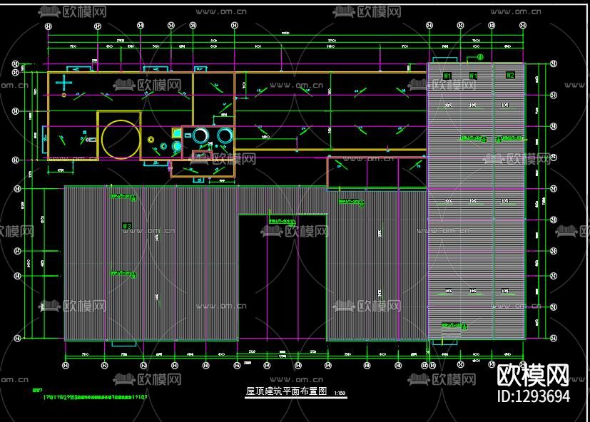 混凝土车间cad施工图下载（渲染图9）