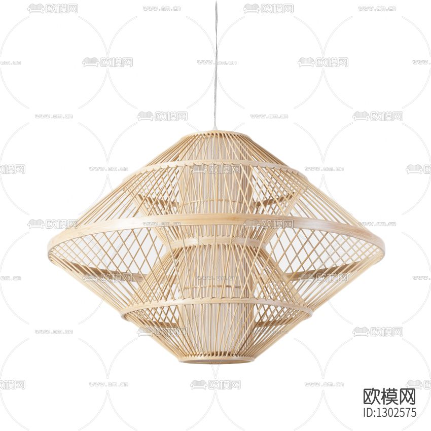 日式简约竹编吊灯下载