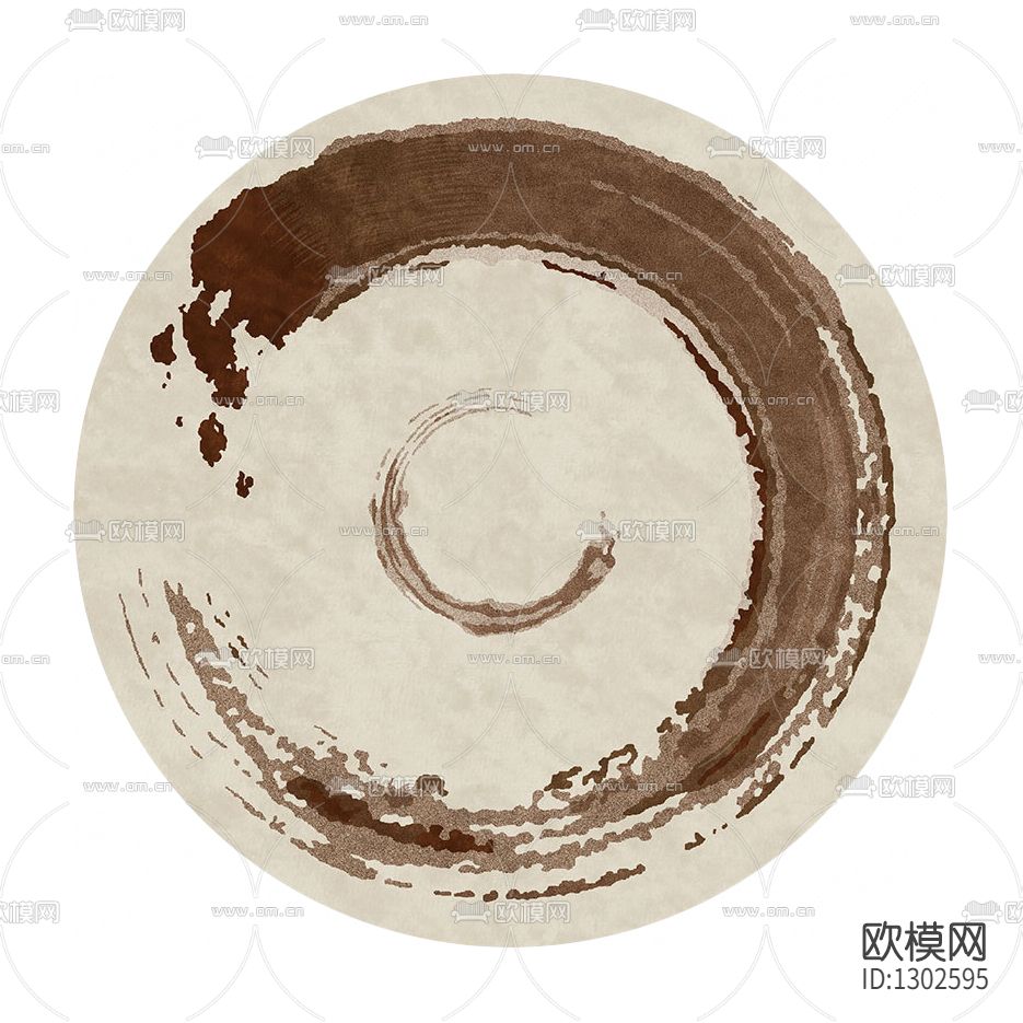 新中式羊毛水墨地毯下载