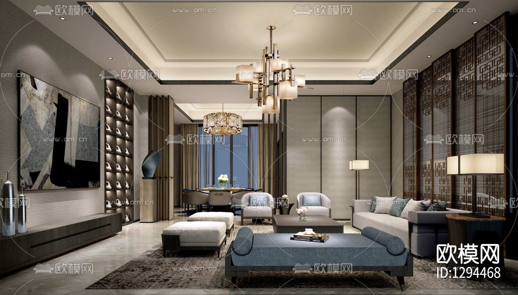 别墅CAD施工图下载（渲染图1）