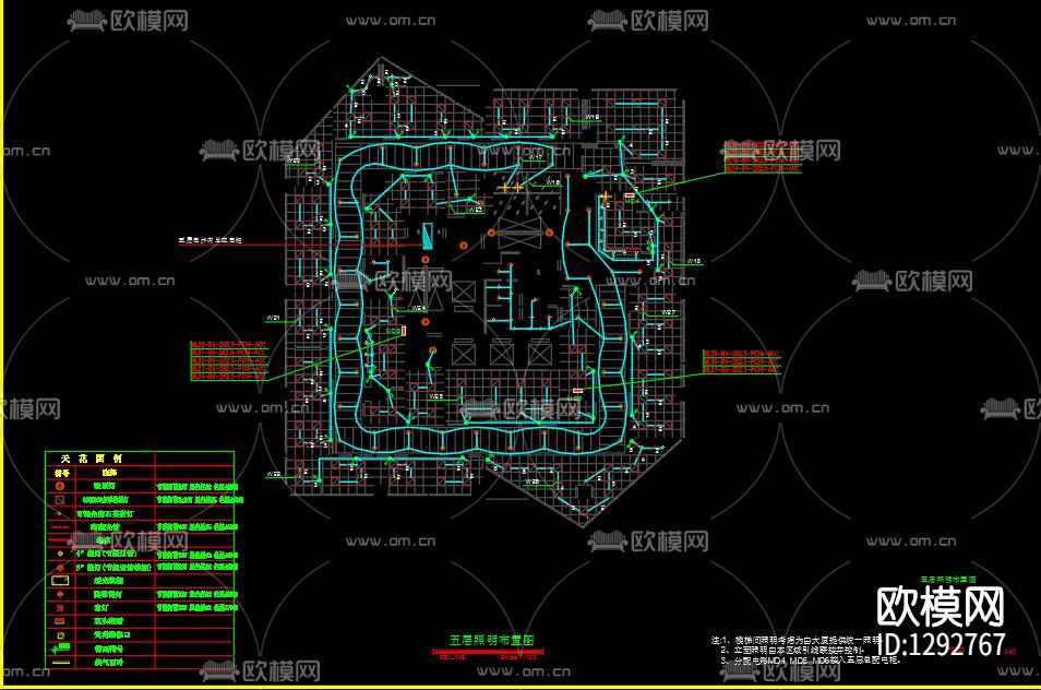 某社区诊所电气cad施工图下载（渲染图10）