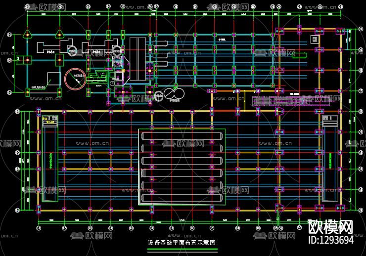 混凝土车间cad施工图下载（渲染图7）