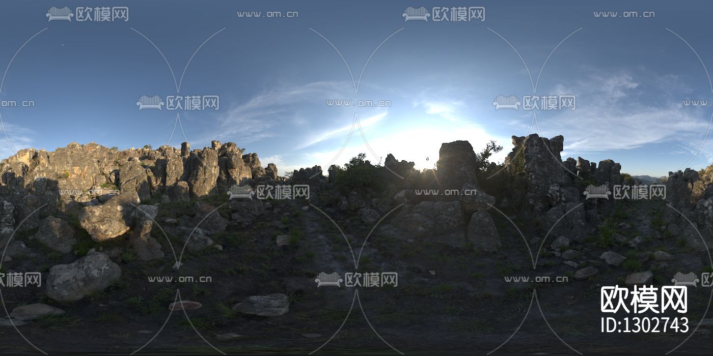 荒山石岗风景hdr贴图下载