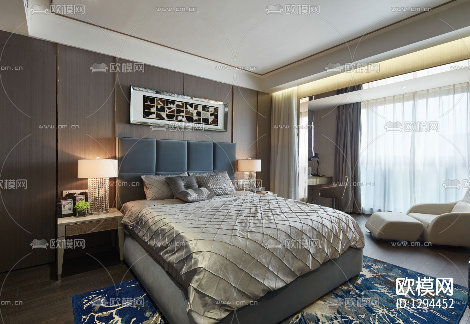 别墅样板间CAD施工图下载（渲染图3）