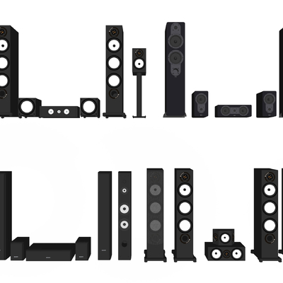  现代立体式音响su模型 