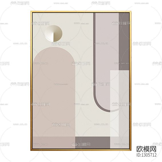 北欧极简抽象几何装饰画