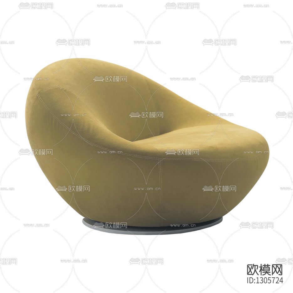 现代极简创意布艺休闲单人沙发下载