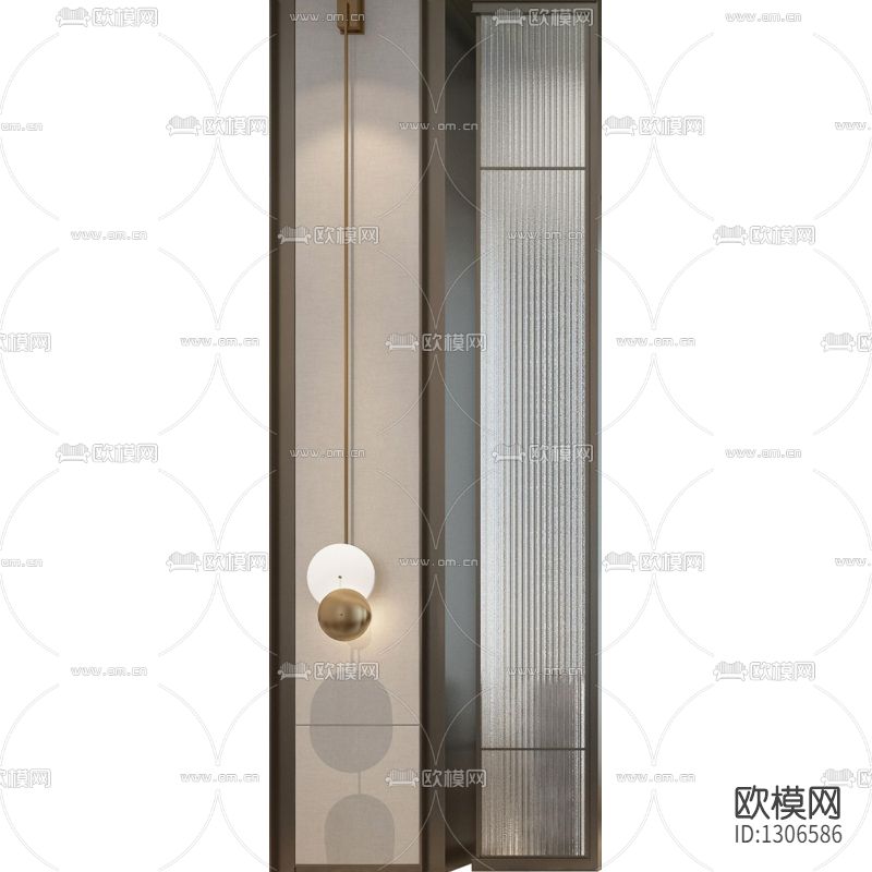 新中式轻奢实木玻璃背景墙下载