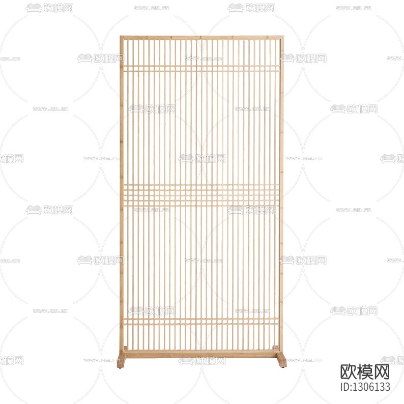 日式竹子格栅屏风下载