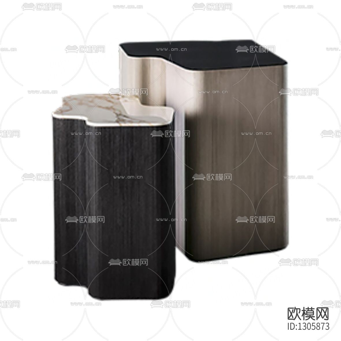 现代轻奢几何金属大理石边几下载