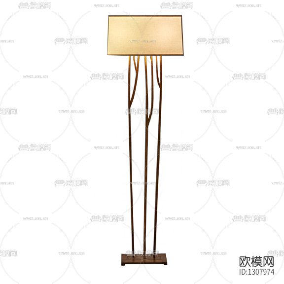 美式树枝造型落地灯
