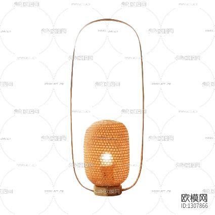 日式简约竹编台灯下载