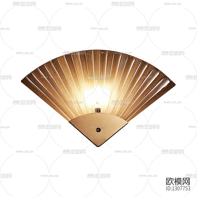 新中式实木仿扇子壁灯