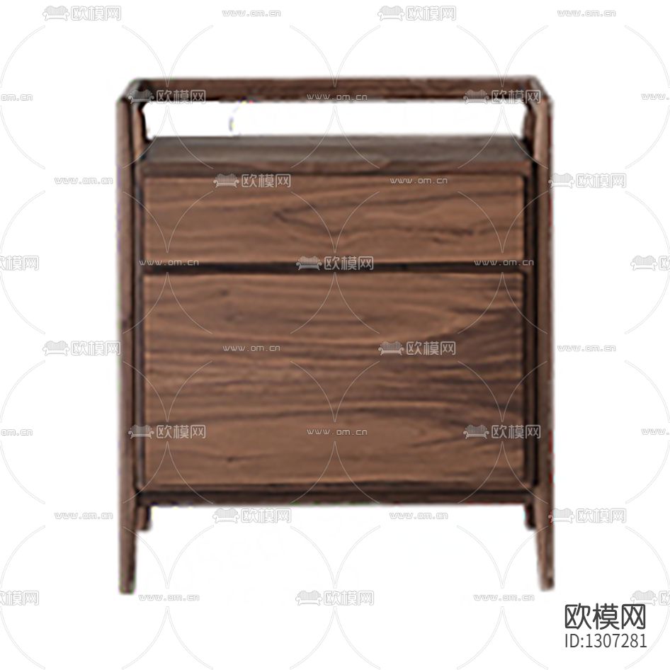 新中式简约实木床头柜下载