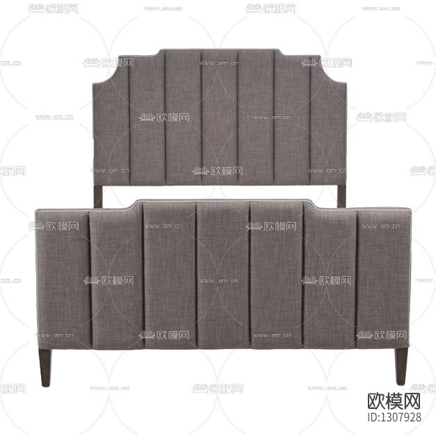 美式实木布艺床架下载