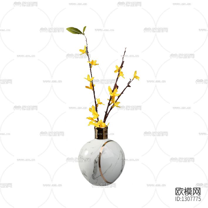 新中式陶瓷花瓶摆放花艺