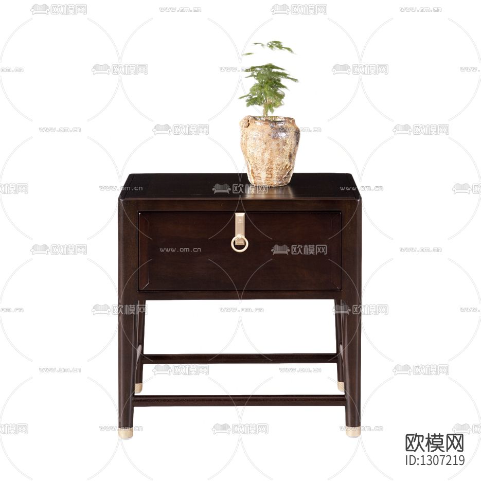 新中式简约实木床头柜下载