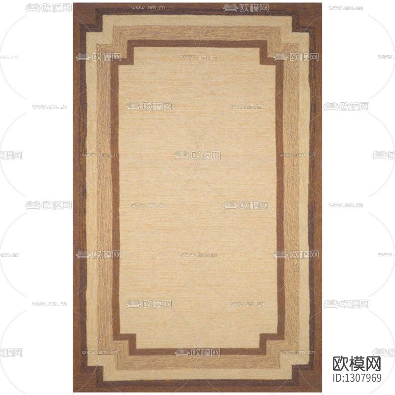 新中式简约布艺地毯下载