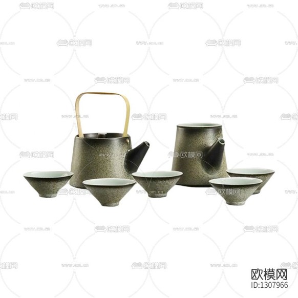 新中式简约陶瓷茶具下载