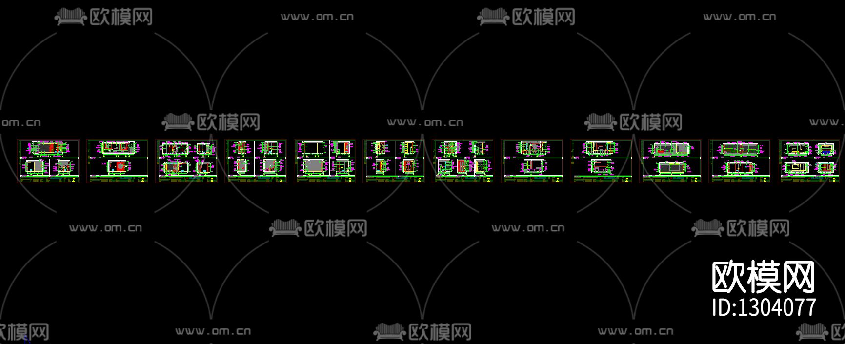 别墅cad施工图下载（渲染图2）