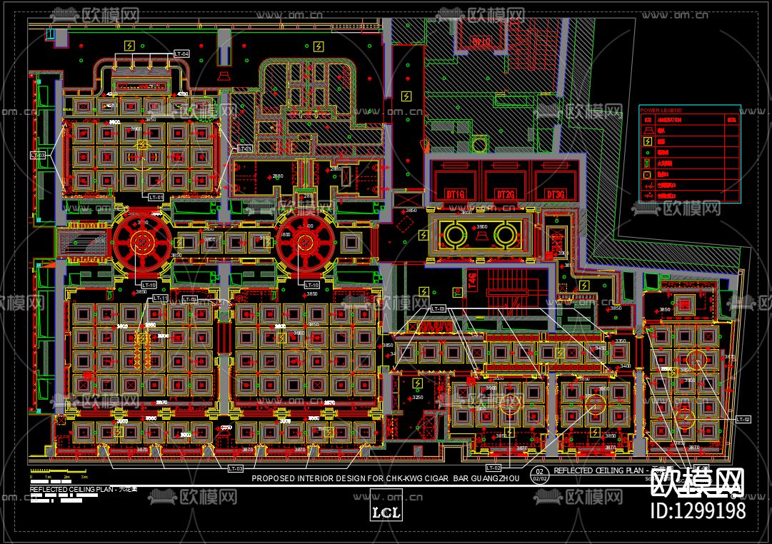 欧式雪茄吧cad节点图下载（渲染图5）