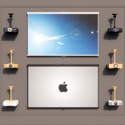  现代投影幕布投影仪su模型 