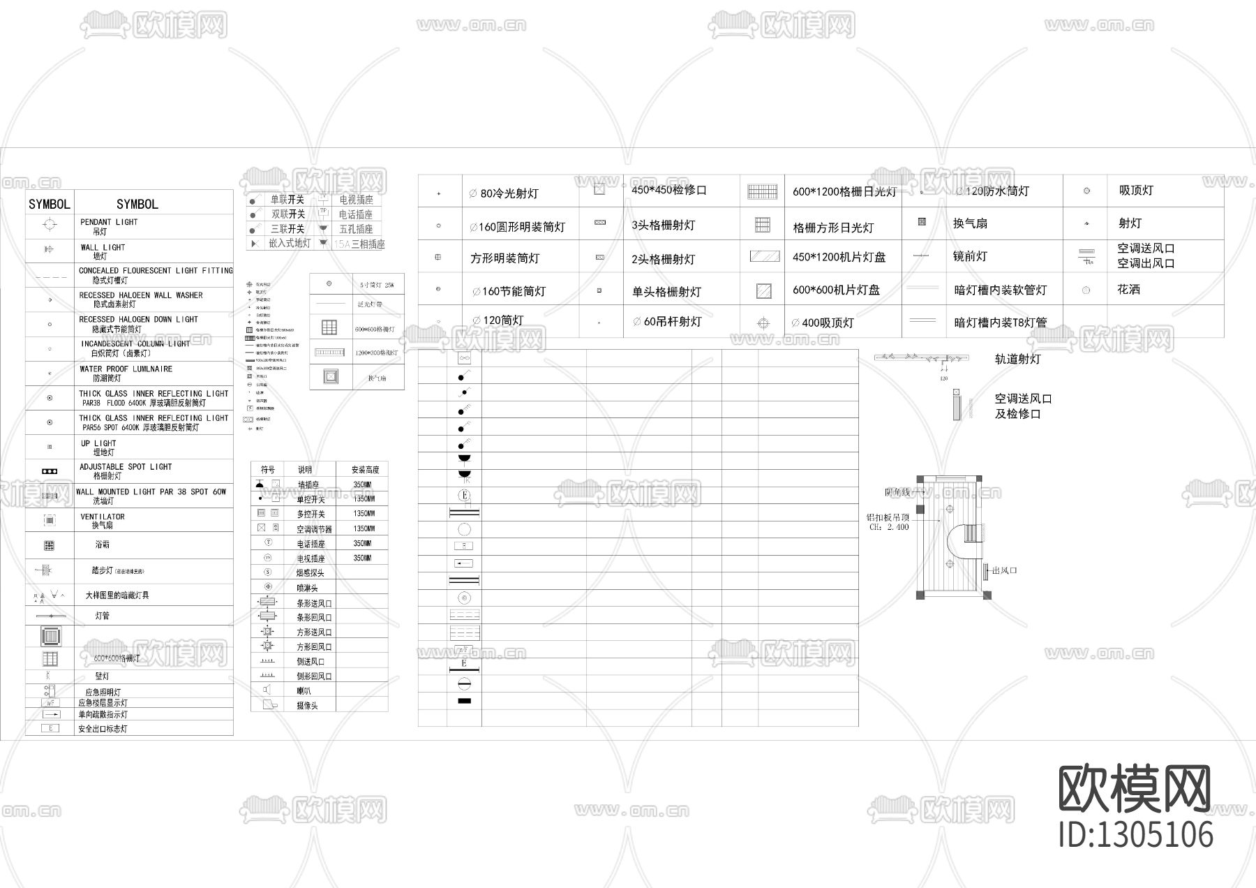 2020最新金螳螂常用cad图库下载（渲染图2）
