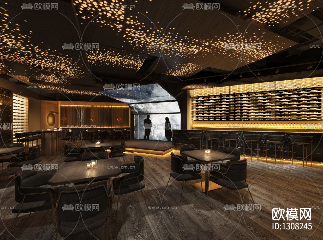 上海九麸音乐餐厅cad施工图