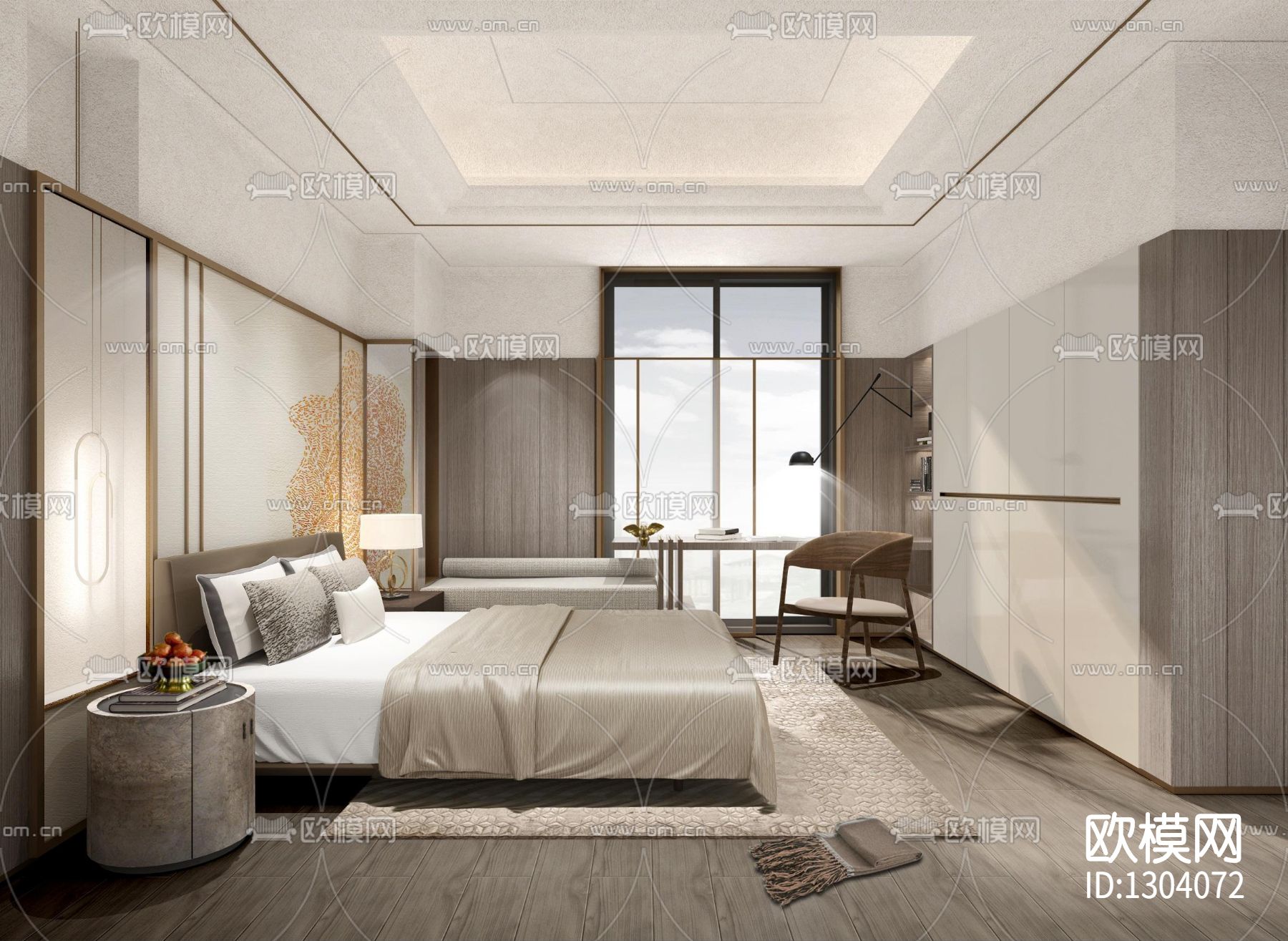 样板房cad施工图下载（渲染图4）